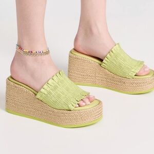GANNI Smock Espadrille Wedge Sandals